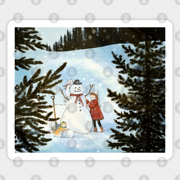 Snowman Magnet by LUNA